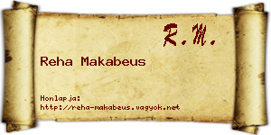 Reha Makabeus névjegykártya